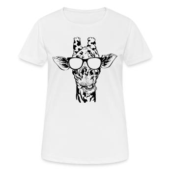 Giraffe Sunglass Giraffe Lover - Frauen T-Shirt atmungsaktiv - Weiß - Vorne - AI Model Female 172 dark (172cm)