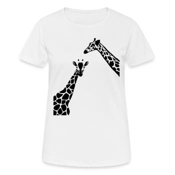 Giraffe Lover Zoo Animal Giraffes - Women's Breathable T-Shirt - white - Front - AI Model Female 172 dark (172cm)