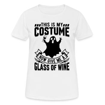 This Is My Costume Now Give Me A Glass Of Wine - Women's Breathable T-Shirt - white - Front - AI Model Female 172 dark (172cm)