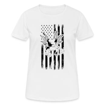 Axolotl Camouflage Flag Axolotl Camouflage - Women's Breathable T-Shirt - white - Front - AI Model Female 172 dark (172cm)
