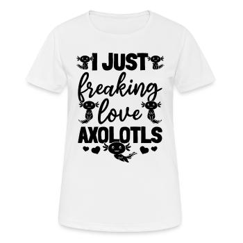 Axolotl Lover I Just Freaking Love Axolotls - T-shirt respirant Femme - blanc - Devant - AI Model Female 172 dark (172cm)