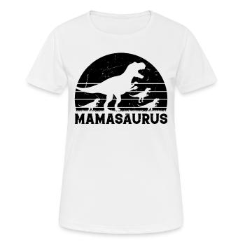 Mamasaurus Rex Dinosaur Triplet Dino - Mom with th - Women's Breathable T-Shirt - white - Front - AI Model Female 172 dark (172cm)