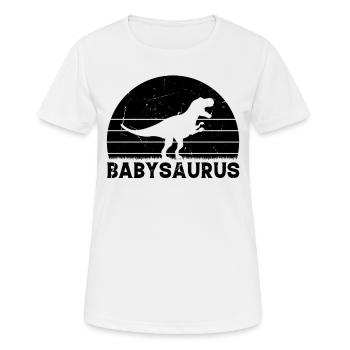 Babysaurus Newborn Baby Dino Baby Dinosaur Baby Sa - Women's Breathable T-Shirt - white - Front - AI Model Female 172 dark (172cm)