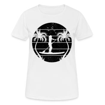 Sports Nautiques SUP Surfer - Stand Up Paddleboard SUP - T-shirt respirant Femme - blanc - Devant - AI Model Female 172 dark (172cm)