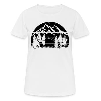 Saison de chasse au cerf - Hunter - T-shirt respirant Femme - blanc - Devant - AI Model Female 172 dark (172cm)