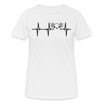 Axolotl Heartbeat Axolotl Lover Kawaii Axolotl Cut - T-shirt respirant Femme - blanc - Devant - AI Model Female 172 dark (172cm)