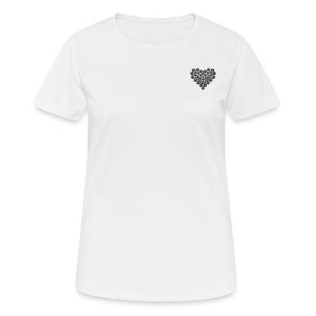 Dog Paw Heart - Baby Dog Paw Heart - Dog Owner - Frauen T-Shirt atmungsaktiv - Weiß - Vorne - AI Model Female 172 dark (172cm)