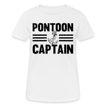 Pontoon Captain with Boat Anchor - Boat Captain Sk - Women's Breathable T-Shirt - white - Front - AI Model Female 172 dark (172cm)