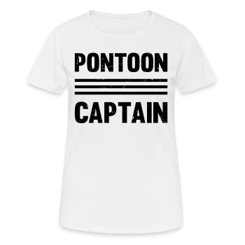 Capitaine de ponton - Capitaine de bateau ponton Skipper - T-shirt respirant Femme - blanc - Devant - AI Model Female 172 dark (172cm)
