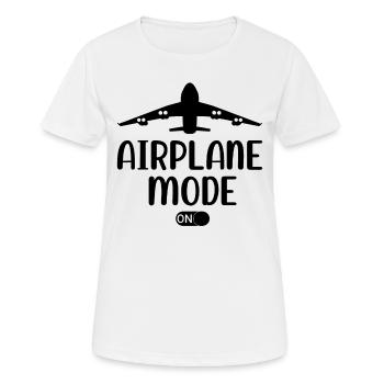 Airplane Mode On Passenger Plane Airport Pilot - Frauen T-Shirt atmungsaktiv - Weiß - Vorne - AI Model Female 172 dark (172cm)