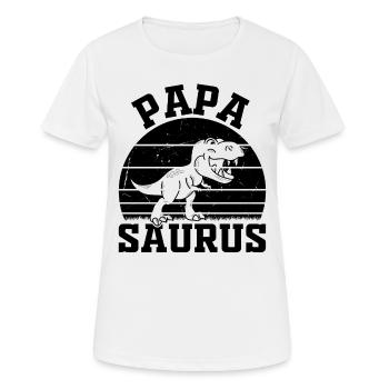 Papa Saurus Papa Dino - Papasaurus - T-shirt respirant Femme - blanc - Devant - AI Model Female 172 dark (172cm)
