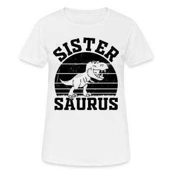 Sœur Saurus Sœur Dino Sœur Dinosaure - Soeur - T-shirt respirant Femme - blanc - Devant - AI Model Female 172 dark (172cm)