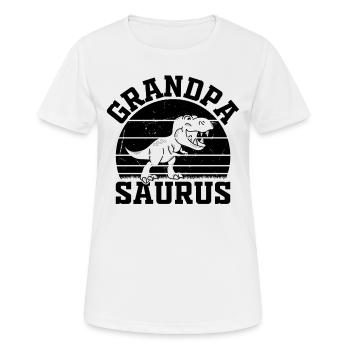 Grandpa Saurus Grandpa Dino - Grandpasaurus - Frauen T-Shirt atmungsaktiv - Weiß - Vorne - AI Model Female 172 dark (172cm)
