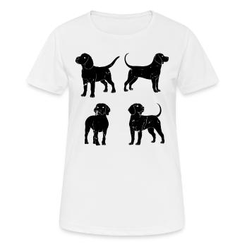 Teckel Chiots Propriétaire de Chien Teckel Chien Teckel Teckel - T-shirt respirant Femme - blanc - Devant - AI Model Female 172 dark (172cm)