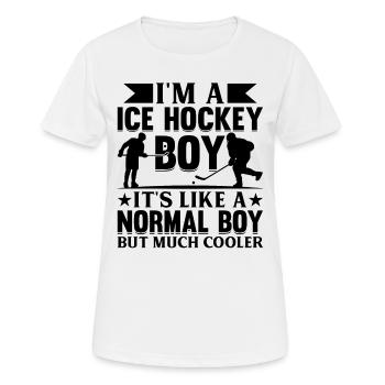 Ice Hockey Player Boys - Ice Hockey Kids Ice Hocke - Women's Breathable T-Shirt - white - Front - AI Model Female 172 dark (172cm)