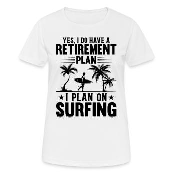 Plan de retraite Water Surfer Wave Surfi - T-shirt respirant Femme - blanc - Devant - AI Model Female 172 dark (172cm)