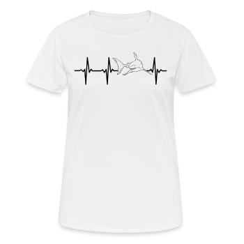 Sharkfish Heartbeat Shark Heartbeat Shark Great Wh - Frauen T-Shirt atmungsaktiv - Weiß - Vorne - AI Model Female 172 dark (172cm)