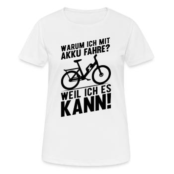 eBike Cycliste Vélo de montagne électrique E-Bike Fa - T-shirt respirant Femme - blanc - Devant - AI Model Female 172 dark (172cm)