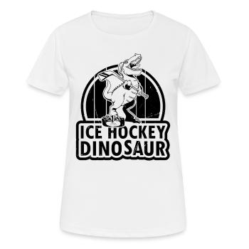 Ice Hockey Dino Ice Hockey Player - Ice Hockey Din - Frauen T-Shirt atmungsaktiv - Weiß - Vorne - AI Model Female 172 dark (172cm)