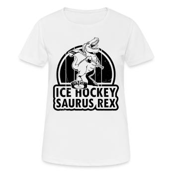 Ice Hockey Dino Ice Hockey Saurus Rex - Ice Hockey - Frauen T-Shirt atmungsaktiv - Weiß - Vorne - AI Model Female 172 dark (172cm)