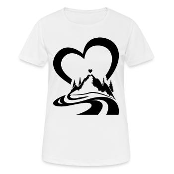 Mountain Heart Outdoor Trekking - Mountain Hiking - Women's Breathable T-Shirt - white - Front - AI Model Female 172 dark (172cm)