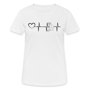 Langures Heartline Heart - Monkey Langures Monkey - Frauen T-Shirt atmungsaktiv - Weiß - Vorne - AI Model Female 172 dark (172cm)