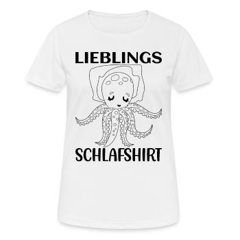 Kopffüßler Tintenfisch Oktopus Lieblings Schlafshi - Frauen T-Shirt atmungsaktiv - Weiß - Vorne - AI Model Female 172 dark (172cm)