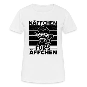 Lustige Affen Orang-Utan Affe - Käffchen für's A - Frauen T-Shirt atmungsaktiv - Weiß - Vorne - AI Model Female 172 dark (172cm)