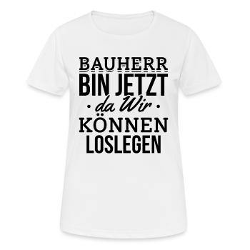 Bauherren Richtfest Häuslebauer Bauherrin - Hausba - Frauen T-Shirt atmungsaktiv - Weiß - Vorne - AI Model Female 172 dark (172cm)