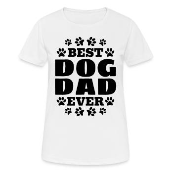 Best Dog Dad Ever - Pet Dog Owner Cute Dog Lover D - Frauen T-Shirt atmungsaktiv - Weiß - Vorne - AI Model Female 172 dark (172cm)