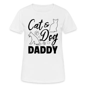 Dog Cat Daddy Dog Daddy Dog Lover - Cat & Dog Dadd - Frauen T-Shirt atmungsaktiv - Weiß - Vorne - AI Model Female 172 dark (172cm)