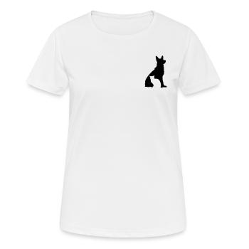 Dog & Cat Silhouette - Dog Owner Dog Lover Cat Lov - Frauen T-Shirt atmungsaktiv - Weiß - Vorne - AI Model Female 172 dark (172cm)