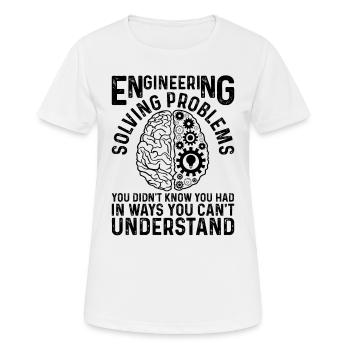 Engineer Engineering Gear Brain Technician Enginee - Frauen T-Shirt atmungsaktiv - Weiß - Vorne - AI Model Female 172 dark (172cm)