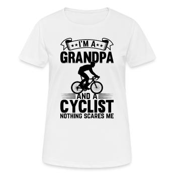 I'm A Grandpa And Cyclist Nothing Scares Me I Cycl - Frauen T-Shirt atmungsaktiv - Weiß - Vorne - AI Model Female 172 dark (172cm)