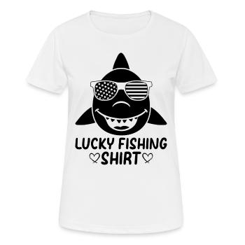 Lucky Fisherman Fish Head - Fish Angler - Lucky Fi - Women's Breathable T-Shirt - white - Front - AI Model Female 172 dark (172cm)
