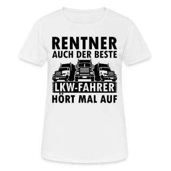 Kraftfahrer Pensionist Fernfahrer Opa - LKW-Fahrer - Frauen T-Shirt atmungsaktiv - Weiß - Vorne - AI Model Female 172 dark (172cm)
