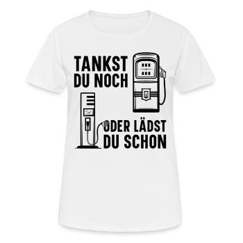 Station de recharge pour voiture électrique Station de remplissage de voiture électrique - T-shirt respirant Femme - blanc - Devant - AI Model Female 172 dark (172cm)