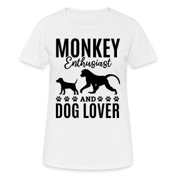Monkey Enthusiast And Dog Lover - Orangutan Monkey - Frauen T-Shirt atmungsaktiv - Weiß - Vorne - AI Model Female 172 dark (172cm)