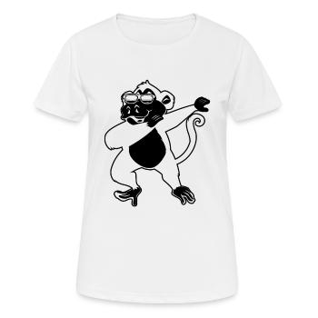 Dab Dance Monkey Lover Orangutan Monkey - Dabbing - Women's Breathable T-Shirt - white - Front - AI Model Female 172 dark (172cm)