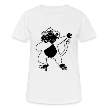 Dab Dance Monkey Orangutan Monkey Lover - Dabbing - Women's Breathable T-Shirt - white - Front - AI Model Female 172 dark (172cm)