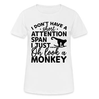 Funny Monkey Lover - Drôle de singe orang-outan - T-shirt respirant Femme - blanc - Devant - AI Model Female 172 dark (172cm)