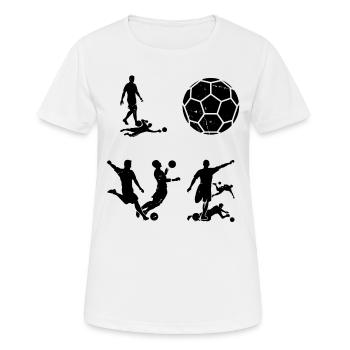 Soccer LOVE Soccer Player - Frauen T-Shirt atmungsaktiv - Weiß - Vorne - AI Model Female 172 dark (172cm)