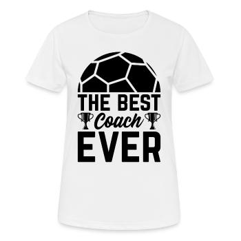 Soccer Trainer - The Best Soccer Coach Ever - Socc - Frauen T-Shirt atmungsaktiv - Weiß - Vorne - AI Model Female 172 dark (172cm)