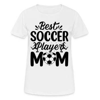 Soccer Lover Soccer Mama - Best Soccer Player Mom - Women's Breathable T-Shirt - white - Front - AI Model Female 172 dark (172cm)