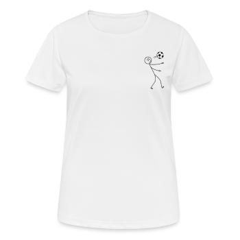 Soccer Stick Figure Soccer Player - Soccer Stick F - Frauen T-Shirt atmungsaktiv - Weiß - Vorne - AI Model Female 172 dark (172cm)