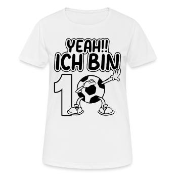 Fußballspieler - Yeah Ich bin 10 Geburtstag Fußbal - Frauen T-Shirt atmungsaktiv - Weiß - Vorne - AI Model Female 172 dark (172cm)