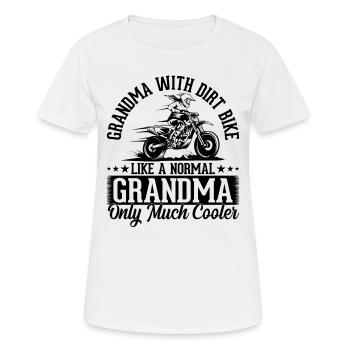 Motocross Grandma Enduro Biker Grandmother Dirt Bi - Women's Breathable T-Shirt - white - Front - AI Model Female 172 dark (172cm)