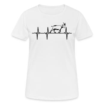 Goat Heartbeat Goat Farm Goat Farmer Goat Heartbea - T-shirt respirant Femme - blanc - Devant - AI Model Female 172 dark (172cm)
