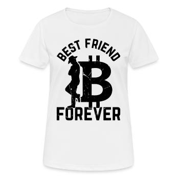 Bitcoin Best Friend Forever - Bitcoins - Women's Breathable T-Shirt - white - Front - AI Model Female 172 dark (172cm)