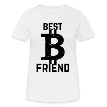 Bitcoin Best Friend Bitcoin Lover - Bitcoins - T-shirt respirant Femme - blanc - Devant - AI Model Female 172 dark (172cm)